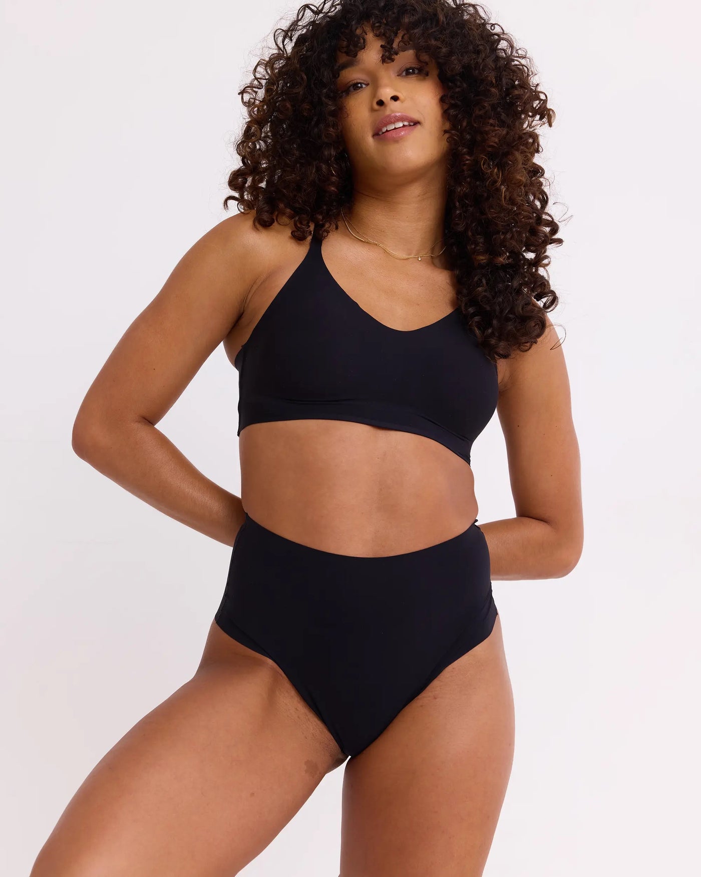 Okko Super High Waisted Thong in Shade Onyx