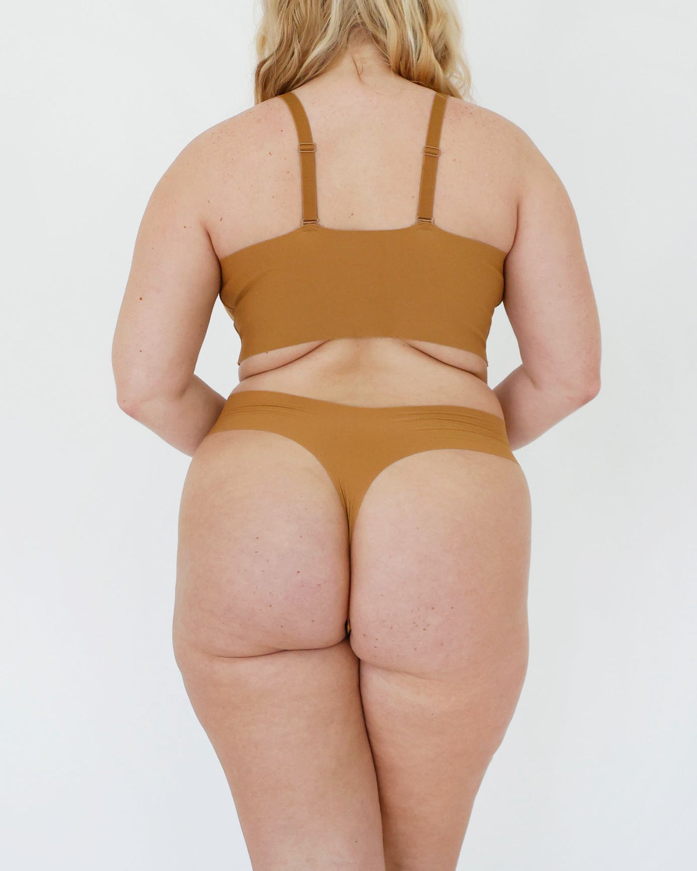 Okko Signature Mid-Rise Thong in Honey